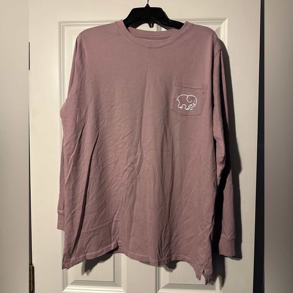 Purple Long Sleeve Shirt with Elephant Logo